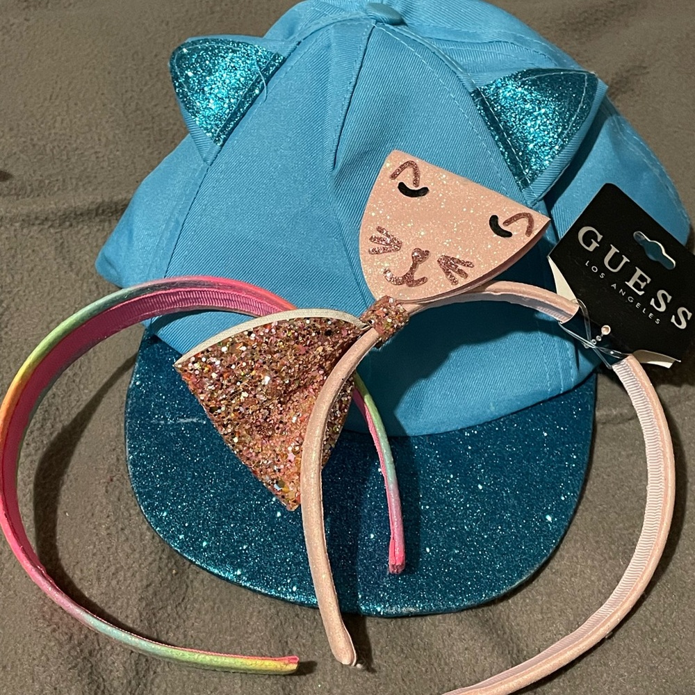 Guess headband with Glitter Headband and hat